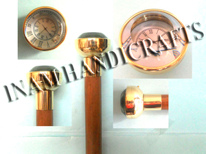 ไม้โบราณเดินติดทองเหลืองจับนาฬิกา/ไม้เดินอ้อยกับทองเหลืองนาฬิกาจับ - Product Image 5