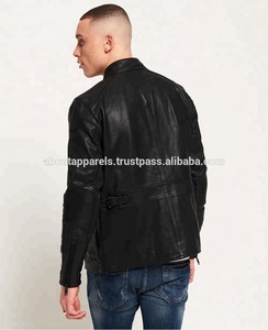 Best Quality Winter Breathable Genuine Sheepskin Leather Motorbike Jacket & <b>Coats</b> Bulk Plus Size with Zipper Closure - Product Image 2