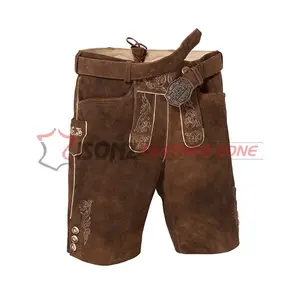 Tùy Chỉnh Thiết Kế Mới Nhất Đức Bavaria Quần Short Da Chính Hãng Lederhosen