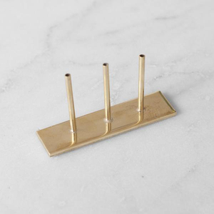 Shiny Polished Metal Brass <b>Incense</b> <b>Stick</b> <b>Holder</b> 3 Holes <b>Incense</b> <b>Stick</b> <b>Holder</b> - Product Image 1