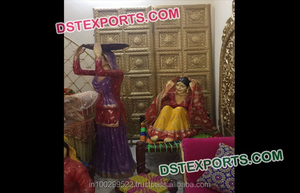 Último diseño estilo moderno Punjabi boda escenario pared trasera decoración tema indio fibra Panel telón de fondo caja embalada para fiesta - Product Image 2