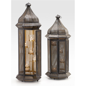 Lanterne à bougie en métal arabe prix de gros pour la maison et le mariage décoratif Ramadan décorer lanterne design marocain - Product Image 4