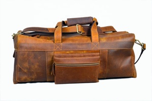 <b>Men</b> Duffle <b>Bag</b> Leather Top Grain Luggage <b>Travel</b> Duffle <b>Bag</b> From Wholesale Manufacturer - Product Image 6