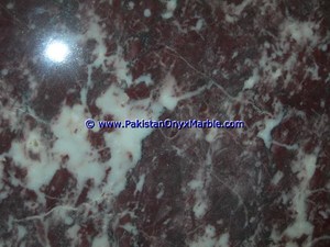 Azulejos de Mármol Rojo y Blanco Pulido de Calidad Superior, Acabado de Superficie de Piedra Natural - Product Image 2