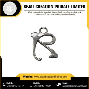 Pendentif Alphabet I en argent sterling 925 Bijoux à surface lisse avec motif numérique pour fiançailles - Product Image 5