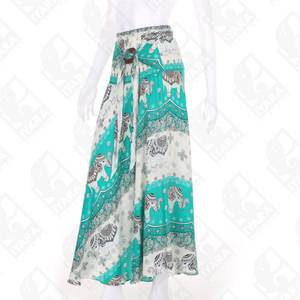 กระโปรงยาวลายช้างไทยสไตล์แฟชั่นใหม่ ผ้าเรยอน แบบแปลงเป็นชุดเดรสได้ - Product Image 2