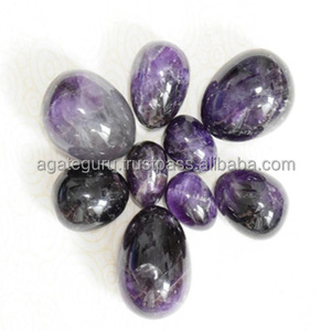 Huevos de amatista Masaje Huevos de cristal Venta al por mayor Cristal Curación Energía positiva Piedra preciosa - Product Image 1