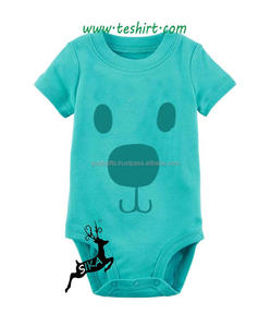 Mamelucos de bebé de diseño personalizado, Footie infantil de punto con tinte natural, estampado de animales, mono de algodón OEM para niños - Product Image 1