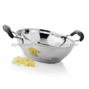 Vente en gros de bol pour wok encapsulé en acier inoxydable avec double poignée fond encapsulé pour wok chinois en acier inoxydable - Product Image 1