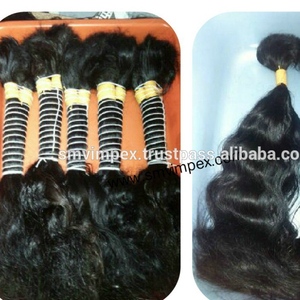 100% extensions de cheveux de temple crus indiens non transformés cheveux crus vierges en vrac lisses et doux uniquement - Product Image 4