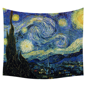 <span class=keywords><strong>Arazzo</strong></span> Notte Stellata Riproduzione del Dipinto ad Olio di Vincent Van Gogh Decorazione da Parete <span class=keywords><strong>per</strong></span> Soggiorno e Camera da Letto - Product Image 1