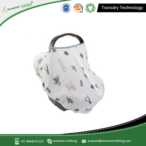 Private Label Muslin Baby Car Seat Cover Made in India - Product Image 6