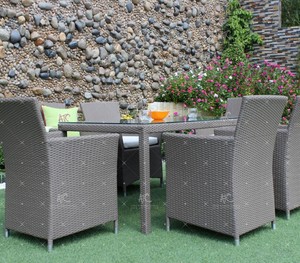 Stunning Design Synthetic Rattan Coffee and Dining Set for Outdoor Garden Patio Wicker Furniture - Product Image 1