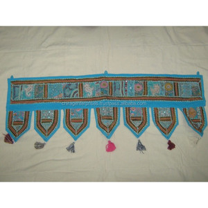 Cenefas Decorativas Hechas a Mano con Parches Vintage, Tapices Bordados Indios para Puertas, Adornos para Ventanas Banjara, Cortinas Bohemias - Product Image 2