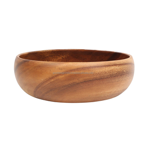 Saladier en bois avec serveur, bol de service en bois, article de vaisselle en bois, saladier, saladier en bois Unique, bol à soupe, bol à pâtes - Product Image 2