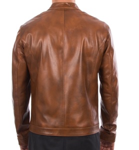 Veste de moto de style motard classique en cuir d'agneau véritable souple vêtements de sport imperméables veste en cuir véritable à la mode - Product Image 2