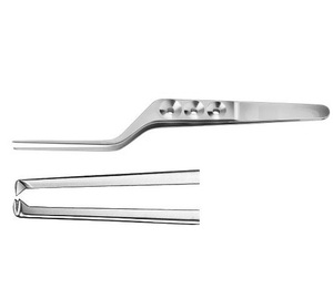 Pinzas Yasargil de 1x2 Dientes con Forma de Bayoneta, Longitud de 18 cm - Product Image 1