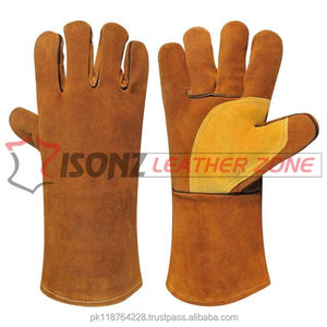 Guantes de soldadura Tig de cuero genuino ISONZ XL, guantes de seguridad de trabajo de Color personalizado, resistentes al calor, características impermeables personalizables - Product Image 1