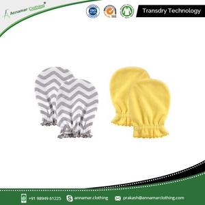 India Supplier Manufacturing Private Label Custom Soft Cotton New Born Baby Mittens - Product Image 2