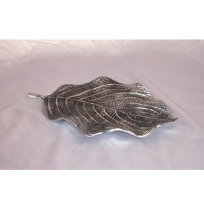 Vantage Hot Aluminium Nickelé Antique Feuille Design Plateau De Fruits Feuille De Nickel Brut Motif En Relief Alimentaire Assiette De Service Plat - Product Image 1