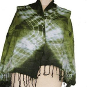 Écharpe carrée en pashmina teinte à la main LOWELL CRAFT, multicolores - Product Image 2