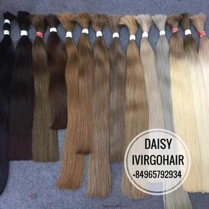 Pelo liso Rubio virgen de alta calidad del vendedor superior de la nueva llegada pelo sintético de grado 9A Remy humano vietnamita nuevo a granel - Product Image 1