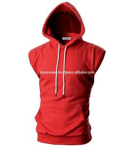 <b>Men's</b> Slim Fit <b>Sleeveless</b> Lightweight <b>Pullover</b> Hooded / Sports Hoodie / Casual Hoodie - Product Image 1