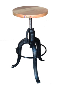 เก้าอี้สตูลสไตล์วินเทจอุตสาหกรรม ดีไซน์โลหะ ใช้ภายในอาคาร ส่งตรงจากโรงงาน - Product Image 4