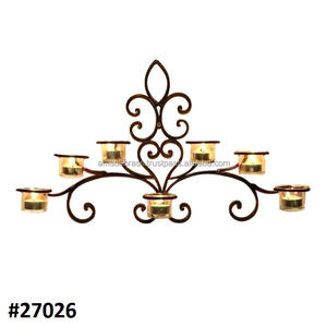 Bougeoirs mural en fer forgé, 3 pièces, porte-bougies - Product Image 3