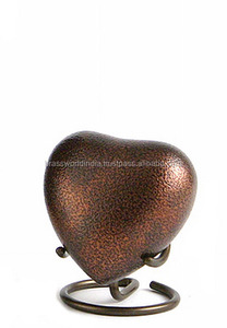 <b>Heart</b> Urn American Style Metal Funeral Supplies Brassworld India - Product Image 2