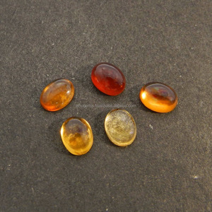 Hessonite Grenat 8x6mm Cabochon ovale 1.94 Cts Pierre précieuse naturelle rouge en vrac pour bijoux - Product Image 2