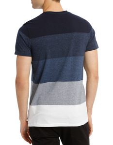 เสื้อยืดผ้าฝ้าย100% ลายแถบระบายอากาศได้ดีสำหรับผู้ชายเสื้อผ้าลำลองสไตล์สตรีทไซส์ใหญ่พิเศษแห้งเร็ว OEM ODM - Product Image 3