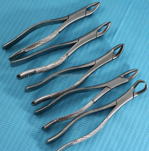 Juego de 5 pinzas dentales con patrón inglés, fuente de alimentación Manual, Material de acero, uso Dental - Product Image 3