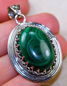 Pendentif en argent sterling 925, pierre précieuse naturelle de malachite de haute qualité, design unique, magnifique pour toutes les occasions, pendentifs et breloques raffinés - Product Image 5