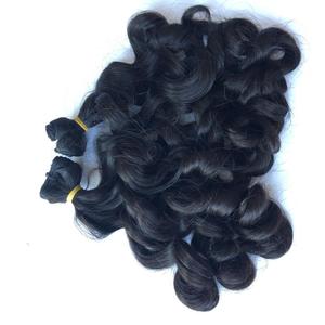 Cheap Remy Virgin Skin Weft Double Bouncy Wavy Machine Weft Vietnam Human Hair Extensions - Product Image 1