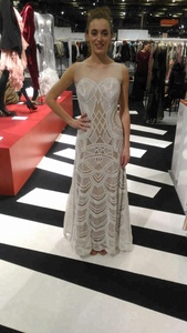 En gros de mode à la main strass lourd pierre travail robes de soirée - Product Image 6