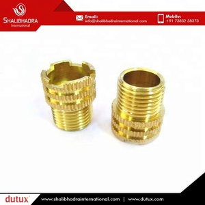 Écrous à insertion en laiton hexagonal double de haute qualité filetage M3 finition polie disponible en acier inoxydable prix de gros inde - Product Image 4