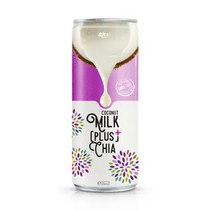 Lait de noix de coco en boîte, 250ml, aliments et boissons chauds, avec graines de cintre