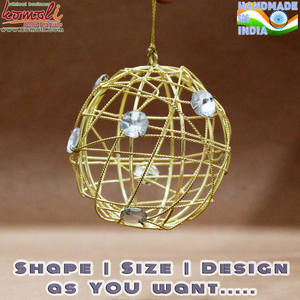 Bola de decoración de moda, adorno de Navidad de alambre de metal - Product Image 3