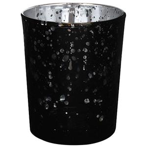 เชิงเทียนแก้วสีปรอทแบบจุดสีดำสำหรับงานแต่งงานของตกแต่งบ้านที่วางเทียนโคมไฟเทียน - Product Image 1