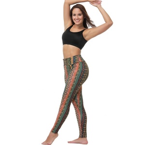 Pantalones de yoga sin mangas de poliéster/nylon de secado rápido personalizados, de cintura alta elástica, al por mayor, ropa deportiva de moda. - Product Image 3