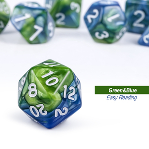 Ensemble de dés RPG personnalisés, vente en gros d'usine, 7 dés polyédriques en acrylique pour D&D, jeux de table Dungeons and Dragons - Product Image 4