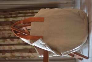 100% ยูโรผ้าลินินสีธรรมชาติถุงสิริใหญ่จากอินเดีย - Product Image 6