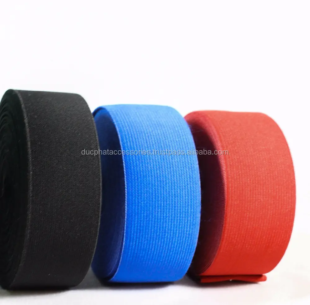 Vietnam Hochwertiges farbiges Gummiband, kunden spezifisches Strick gummiband für Kleidungs stücke