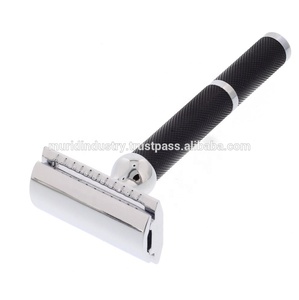 มีดโกนไฟฟ้าสองใบมีดโลหะสองชั้นพร้อมที่จับไม้สำหรับโกนหนวดและลำตัวใบหน้าบิกินี่ - Product Image 4