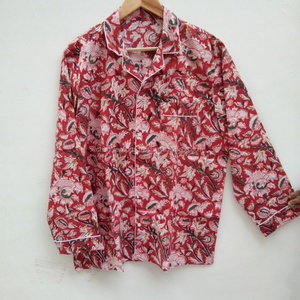 Conjunto de Pijama de Tela con Estampado de Bloques de Diseño Personalizado, con Cierre de Botones y Cintura Elástica, Ropa de Dormir Cómoda para Mujer - Product Image 2