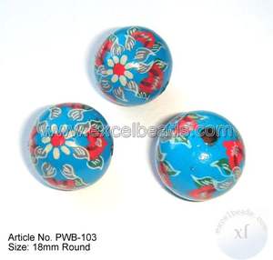 Cuentas de madera pintadas, en varios tamaños y formas, para decoración, joyería, marcapáginas, cortinas, etc. - Product Image 4