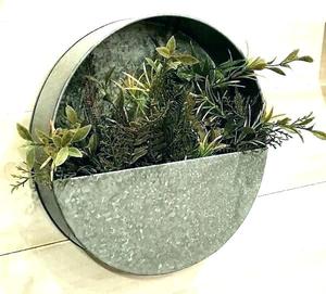 <b>Wall</b> Pocket <b>Planter</b> Galvanized Metal <b>Planters</b> Olive Bucket Living - Product Image 1