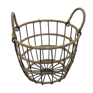 <b>Metal</b> Material <b>Basket</b> for Kitchen <b>Storage</b> Rope <b>Basket</b> for Kitchen Unique Design Wire <b>Basket</b> for Home Use - Product Image 2