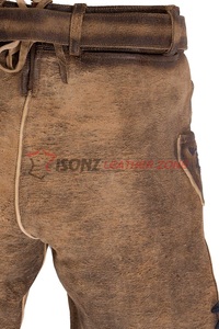 Lederhosen anti-rides pour hommes grande taille allemand bavarois Oktoberfest Trachten brodé léger respirant grande taille - Product Image 2